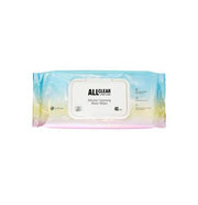 ProtoClinical k-beauty THE FACE SHOP All Clear Micellar Cleansing Water Wipes 40 sheets single horizontal wipes pack with pale blue ends and a gray center on a white background