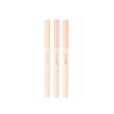 ProtoClinical k-beauty THE FACE SHOP EYE RISE Dual Under Eye Maker 0.6g single pale yellow slim under-eye maker package angled diagonally on a pale lavender background