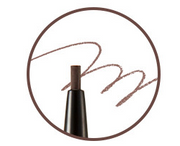 ProtoClinical k-beauty THE FACE SHOP Eye Rise Slim Brow 0.05g vertical ash-brown brow swatch with a slim pale side stripe on a white background