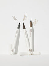 ProtoClinical k-beauty THE FACE SHOP Ink Graffi Brush Pen Shadow Liner 0.5g pale gray product graphic in a vertical layout on a light background
