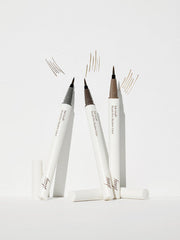ProtoClinical k-beauty THE FACE SHOP Ink Graffi Brush Pen Shadow Liner 0.5g pale gray product graphic in a vertical layout on a light background