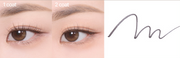 ProtoClinical k-beauty THE FACE SHOP Ink Graffi Brush Pen Shadow Liner 0.5g peach rectangular banner in a wide horizontal layout with pale aqua side accents on a light background