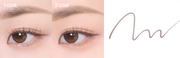 ProtoClinical k-beauty THE FACE SHOP Ink Graffi Brush Pen Shadow Liner 0.5g peach rectangular banner in a wide horizontal layout with pale aqua side accents on a light background