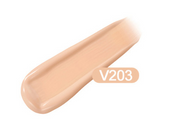 ProtoClinical k-beauty centered beige makeup swatch on a light background.