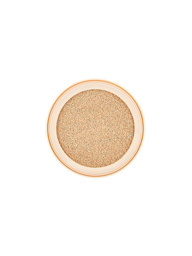 ProtoClinical k-beauty THE FACE SHOP Inklasting Cushion Slim Fit New SPF35 PA++ 12g [Refill Only] single beige round cushion compact centered on a white background with pale aqua corners.