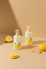 ProtoClinical k-beauty THE FACE SHOP The Botanic Lemon Verbena Body Wash 350ml single front-facing body wash container with visible front label on a white background