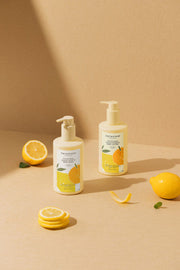 ProtoClinical k-beauty THE FACE SHOP The Botanic Lemon Verbena Body Wash 350ml single front-facing body wash container with visible front label on a white background