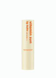ProtoClinical k-beauty THE FACE SHOP Vitamin Sun Lip Balm SPF 22 PA+++ 3.9g single slim lip balm tube standing upright on a clean white background