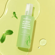 ProtoClinical k-beauty DEWYTREE AC Deep Blemish Calming Ampoule 60ml single upright olive green bottle on a clean white background