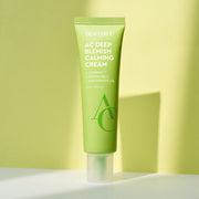 ProtoClinical k-beauty DEWYTREE AC Deep Blemish Calming Cream 60ml single upright pale green tube on a clean white background