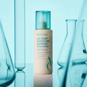 ProtoClinical k-beauty DEWYTREE AC Deep Moisture Barrier Calming Ampoule 60ml single upright aqua bottle centered on a pale background with cool blue side panels