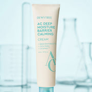 ProtoClinical k-beauty DEWYTREE AC Deep Moisture Barrier Calming Cream 60ml single upright aqua cream tube in a square product shot on a clean light background