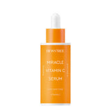 ProtoClinical k-beauty DEWYTREE Miracle Vitamin C Serum 40ml single upright orange serum bottle centered on a pale background with soft blue side panels