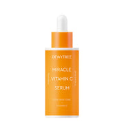 ProtoClinical k-beauty DEWYTREE Miracle Vitamin C Serum 40ml single upright orange serum bottle centered on a pale background with soft blue side panels