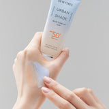 ProtoClinical k-beauty DEWYTREE Urban Shade Blue Tone Up Sun 40g single upright sunscreen tube centered on a light background