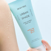 ProtoClinical k-beauty DEWYTREE Urban Shade Cool Calming Moist Sun 150ml single upright sunscreen bottle centered on a light background