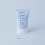 ProtoClinical k-beauty DEWYTREE Urban Shade Moisture Repair Sun SPF50+ PA++++ 50ml single upright blue sunscreen tube on a clean light background.