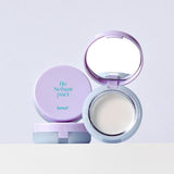 ProtoClinical k-beauty Daleaf Glam Sebum Hair Pact 5g single square hair pact compact centered on a pale lavender background.