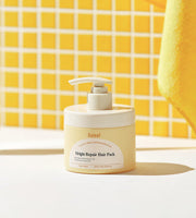 ProtoClinical k-beauty Daleaf Origin Repair Hair Pack 250ml single upright yellow hair pack package centered on a white and pale blue background.