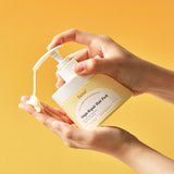 ProtoClinical k-beauty Daleaf Origin Repair Hair Pack 250ml single upright yellow hair pack package centered on a white and pale blue background.