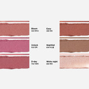ProtoClinical k-beauty Oddtype New Rules Lip Liner two rosy lip liner swatches side by side on a pale aqua and white background