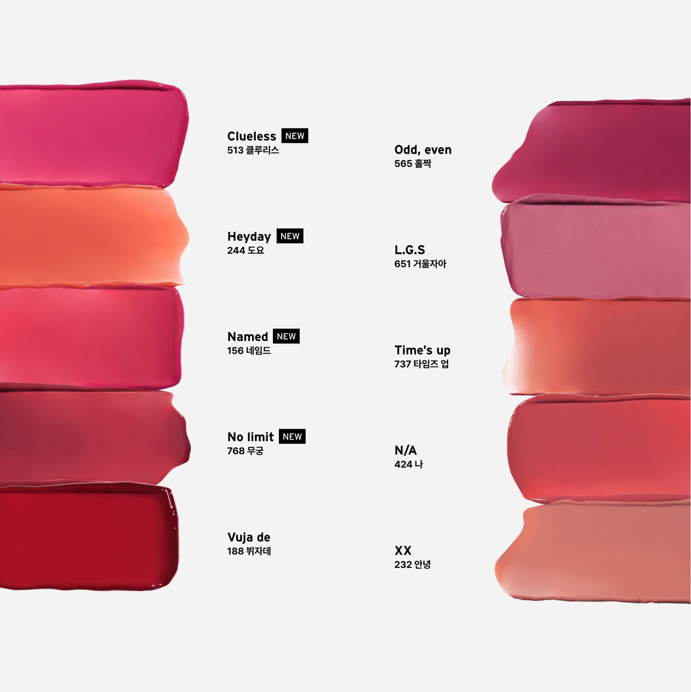ProtoClinical k-beauty Oddtype Unseen Mirror Tint two upright coral lip tint tubes side by side on a pale aqua and blush background