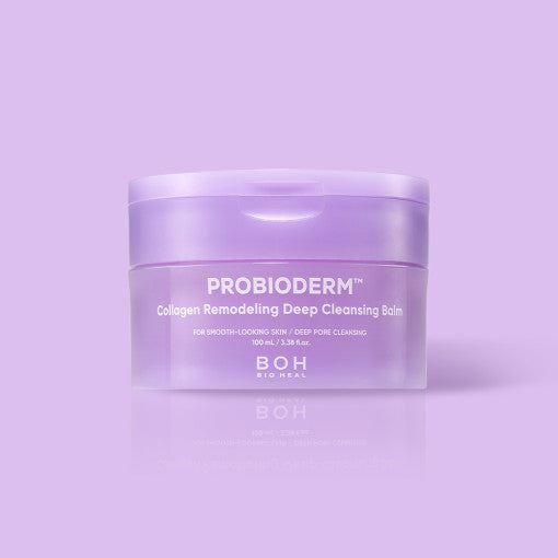 ProtoClinical k-beauty [BIO HEAL BOH] Probioderm Collagen Remodeling Deep Cleansing Balm 100ml single cleansing balm package shown in a square studio product graphic on a white background