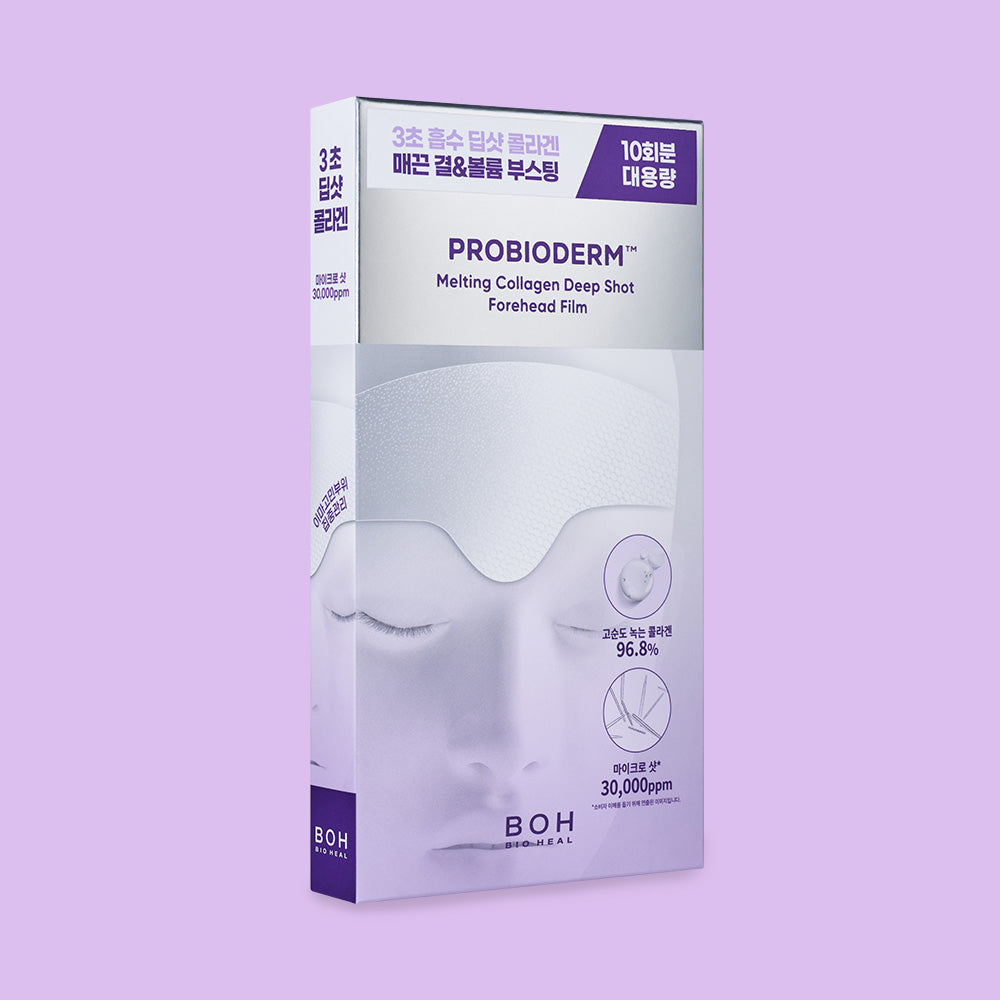 ProtoClinical k-beauty pale lavender beauty graphic with a muted gray center on a light background.