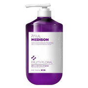 ProtoClinical k-beauty PAUL MEDISON Deep Perfume Body Lotion 1077ml #Fruity Floral in a mauve bottle standing upright with pale green side accents on a white background