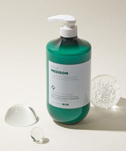ProtoClinical k-beauty PAUL MEDISON Deep Perfume Treatment 1077ml #Fruity Floral large teal treatment bottle centered with pink floral side accents on a light background