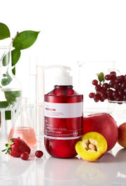 ProtoClinical k-beauty PAUL MEDISON Deep-red Y Care Feminine Washes 510ml as a single deep red pump bottle with a white label on a clean light background