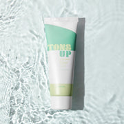 ProtoClinical k-beauty PAUL MEDISON Hyaluronic Acid No Sebum Tone Up Cream 80ml single cool gray upright container centered on a pale blue background.