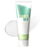 ProtoClinical k-beauty PAUL MEDISON Hyaluronic Acid No Sebum Tone Up Cream 80ml single mint green upright container on a light background.