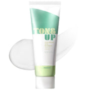 ProtoClinical k-beauty PAUL MEDISON Hyaluronic Acid No Sebum Tone Up Cream 80ml single mint green upright container on a light background.