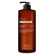 ProtoClinical k-beauty PAUL MEDISON Signature Perfume Collection Body Lotion 1600ml #White Musk in a tall brown pump bottle standing upright with pale blue corner accents