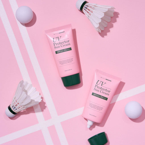 ProtoClinical k-beauty PAUL MEDISON UV Protector Sun Cream 70ml SPF50+ PA+++ single sunscreen tube in an upright studio packshot on a white background