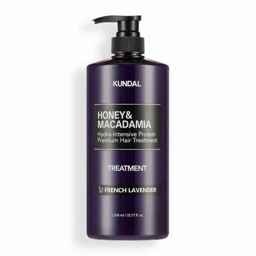 ProtoClinical k-beauty KUNDAL HONEY & MACADAΜΙΑ Hydro-Intensive Protein Premium Hair Treatment 1058ml #JASMINE WOODY muted plum product silhouette on a light background