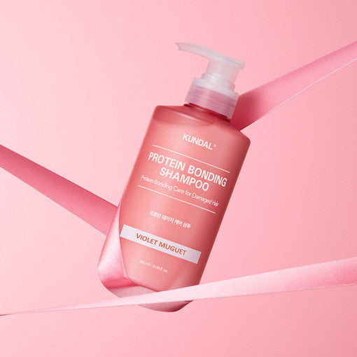 ProtoClinical k-beauty KUNDAL Protein Bonding Shampoo 500ml product packaging on a clean light background.