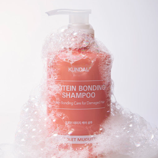 ProtoClinical k-beauty KUNDAL Protein Bonding Shampoo 500ml product packaging on a clean light background.