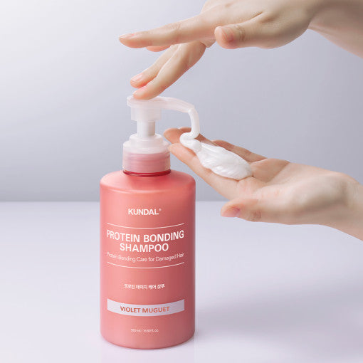 ProtoClinical k-beauty KUNDAL Protein Bonding Shampoo 500ml product packaging on a clean light background.