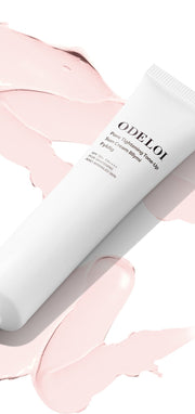 ProtoClinical k-beauty vertical cream beauty graphic with a taupe center, soft pink tones, and pale mint side accents.