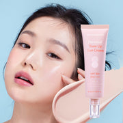 ProtoClinical k-beauty DR.BANGGIWON Personal Tone Up Sun Cream #01 Rosy 50ml SPF50+ PA++++ single rosy pink sun cream package centered on a blue-gray background.