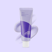 ProtoClinical k-beauty beige cosmetic product packaging with dark side accents on a light background.
