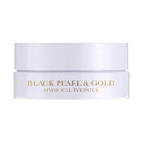 ProtoClinical k-beauty PETITFEE Black Pearl & Gold Hydrogel Eye Patch (1.4g X 60 Patches) single pale lavender package laid horizontally on a white background
