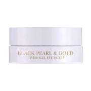 ProtoClinical k-beauty PETITFEE Black Pearl & Gold Hydrogel Eye Patch (1.4g X 60 Patches) single pale lavender package laid horizontally on a white background