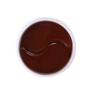 ProtoClinical k-beauty PETITFEE Cacao Energizing Hydrogel Eye Mask 80g (60 Patches) single deep plum round eye mask jar centered on a white background with pale pink side shading