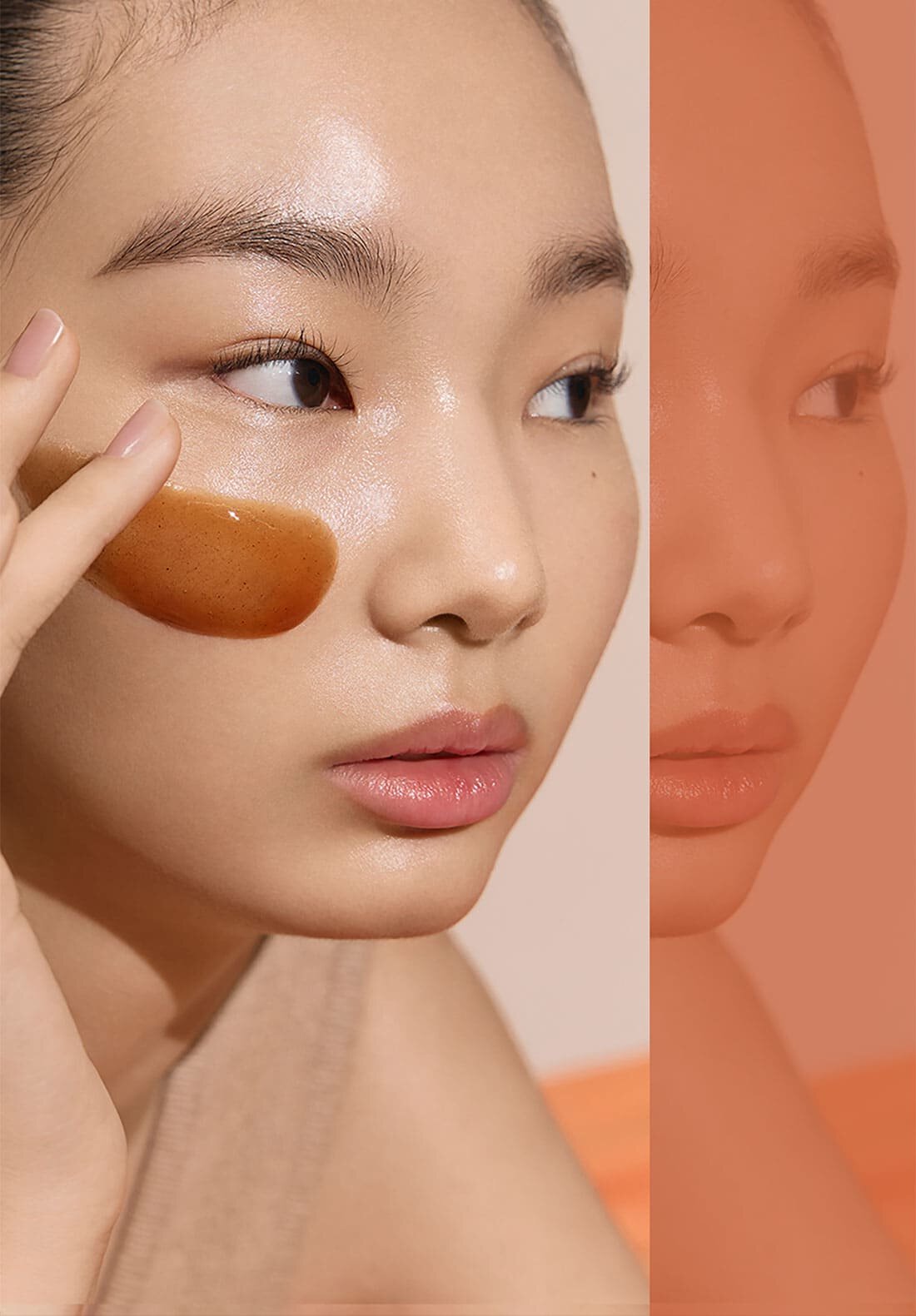 ProtoClinical k-beauty Sulwhasoo Clarifying Mask 120ml campaign image with warm beige and brown tones on a light background.