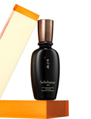 ProtoClinical k-beauty Sulwhasoo Men Skin Strengthening Emulsion 90ml emulsion detail image with soft neutral tones on a light background.