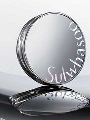 ProtoClinical k-beauty Sulwhasoo PERFECTING CUSHION AIRY 15g+15g(Refill) SPF50+/PA+++ beauty graphic in soft neutral beige tones on a light background.