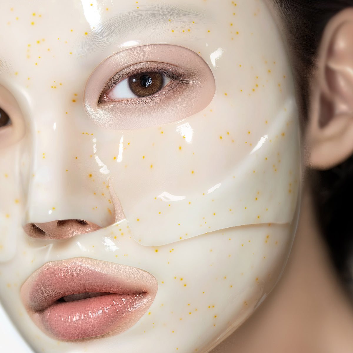 ProtoClinical k-beauty warm beige and brown beauty product image on a light background.